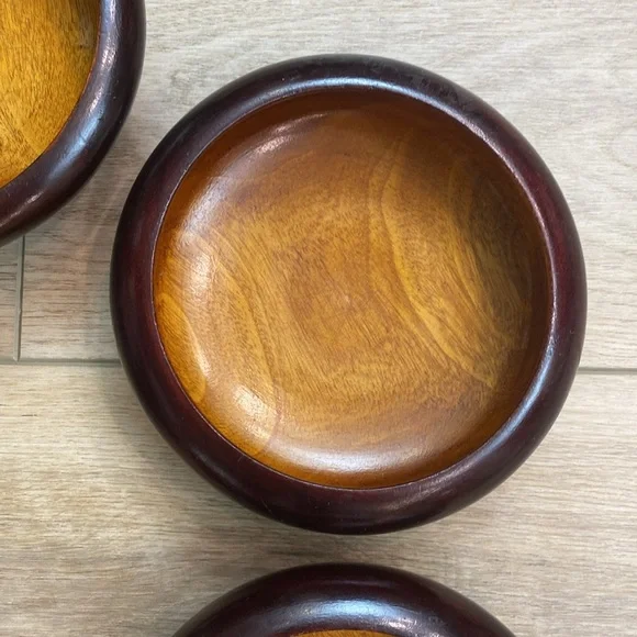 6 Handmade Wooden Salad‎ Bowls - Picture 6 of 11